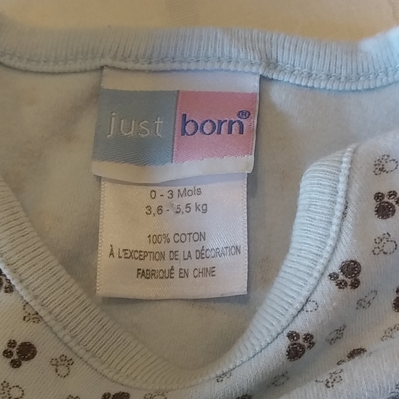 Just Born Blue Sleep Sack With Elastic Open Bottom - Picture 6 of 7
